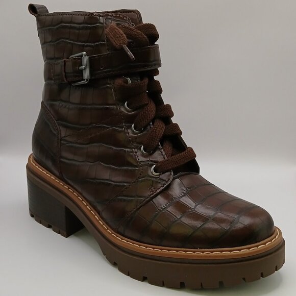 Naturalizer Jac Croco Combat Boots - 7.5M - Picture 4 of 9